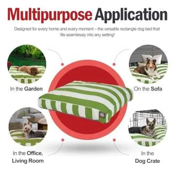 Majestic Pet Rectangle Medium Dog Bed Washable – Non Slip Comfy Pet Bed – Dog Crate Bed with Removable Washable Cover – Dog Kennel Bed for Sleeping - Dog Bed Medium Breed 36x29x4 Inch – Sage Green