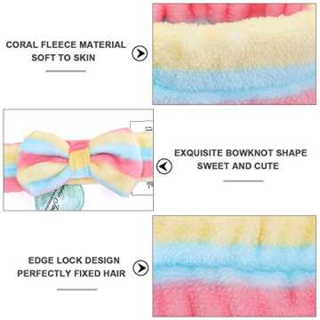 LADES Soft Skincare Headband – Adjustable, Comfortable & Stretchy Fabric, Cute Patterns for Makeup...