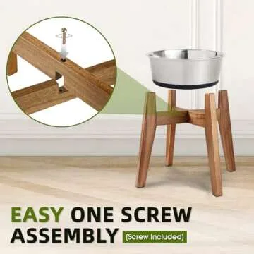 RAINBLELAND Raised Elevated Dog Bowl Stand for Medium-sized Dogs, Fit Dog Bowl and Water Station Up to 9 in Width and 11 in Height, Wooden Stand for Slow Feeder, Water Bowl, Food Dish – Stand Only