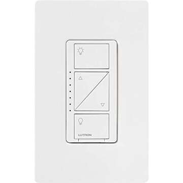 Lutron Caseta Smart Lighting Original Dimmer Switch With Wallplate, for LED Bulbs, Works w/ Alexa, A...