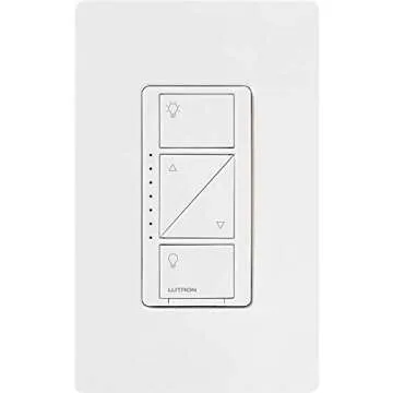 Lutron Caseta Smart Lighting Original Dimmer Switch With Wallplate, for LED Bulbs, Works w/ Alexa, A...