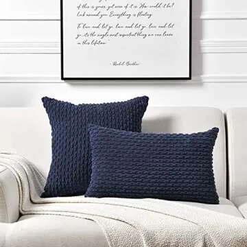 Fancy Homi Navy Blue Decorative Throw Pillow Covers