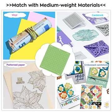 HTVRONT Standard Grip Cutting Mat for Cricut - 3 Pack 12x12 Mats for All Craft Projects
