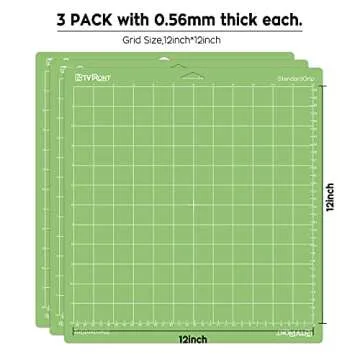 HTVRONT Cricut Cutting Mats 12x12 - 3 Pack for All Projects