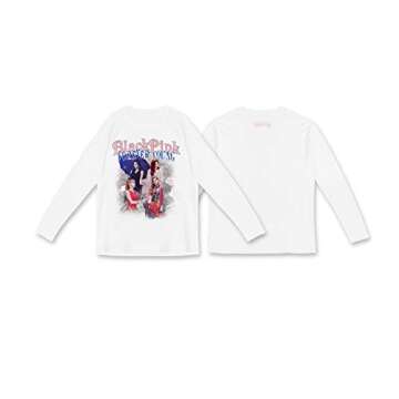 YG Entertainment Idol Goods Fan Products Select, Blackpink in Your Area Long Sleeve T-Shirts (White,...