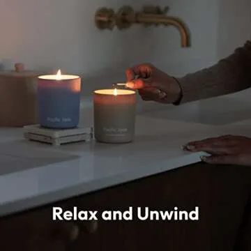 PACIFIC JADE Hand Poured 100% Natural Soy Candle 11oz - Luxury Fragrance in Matte Glass for Home or Gift - Premium Cotton Wick for 60 Hours Burn Time - Woman-Founded Brand (Sea of Sage)