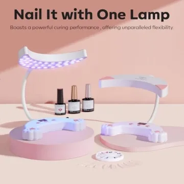Modelones UV LED Nail Lamp, 48W Gooseneck Design for Gel Nails