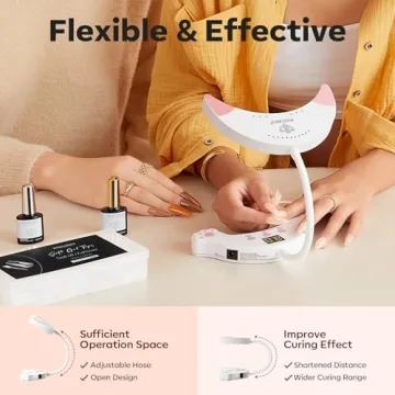 Modelones UV LED Nail Lamp, 48W Gooseneck Design for Gel Nails