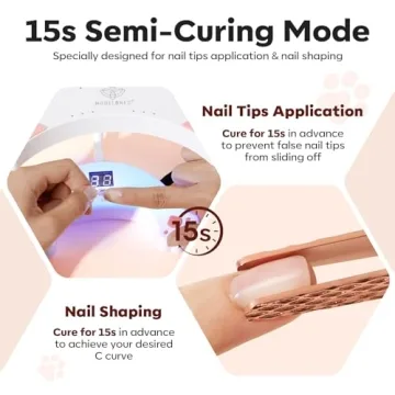 Modelones UV LED Nail Lamp, 48W Gooseneck Design for Gel Nails