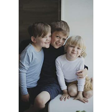 Brix Boys' Long Sleeve Tees - Soft Cotton 4-pk Shirts