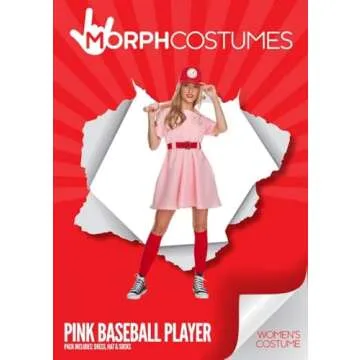 Morph - Pink Baseball Costume - Dottie Baseball Costume - Halloween Costumes For Women - Movie Character Costume Plus Size
