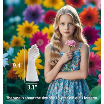 NBHUZEHUA White Ceramic Vases Flower Vases Home Decor Cool Cute Small Hand Vase for Flowers Unique M...