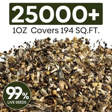Wildflower Seeds Hummingbird and Butterfly Mix, 1 Oz, Package of 25,000+ Seeds, 24 Varieties Flowers Seeds to Plant Outside, Annual Perennial - Bulk Garden Seeds