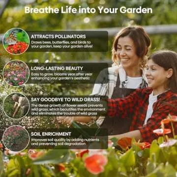 Wildflower Seeds Hummingbird and Butterfly Mix, 1 Oz, Package of 25,000+ Seeds, 24 Varieties Flowers Seeds to Plant Outside, Annual Perennial - Bulk Garden Seeds