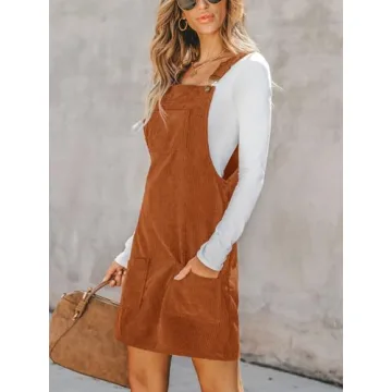 CUPSHE Orange Corduroy Mini Dress for Every Occasion