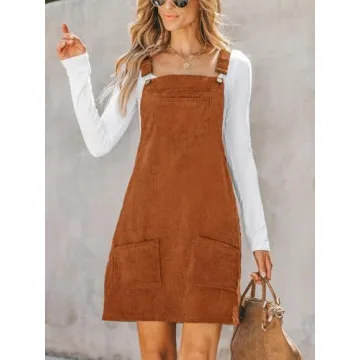 CUPSHE Orange Corduroy Mini Dress for Every Occasion