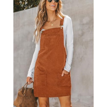 CUPSHE Orange Corduroy Mini Dress for Every Occasion