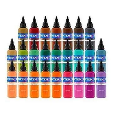 Intenze Tattoo Ink Set - 7 Best Selling Primary Colors 1/2 oz