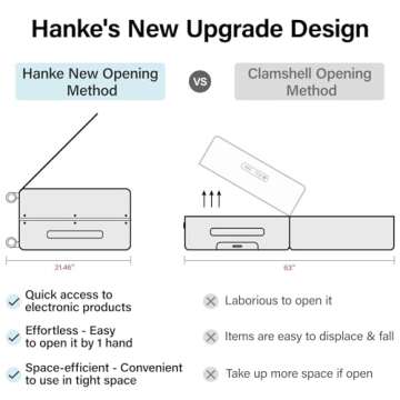 Hanke 24 Inch Checked Luggage with Front Pocket Aluminum Frame (Can Not Open in The Middle) Hard She...