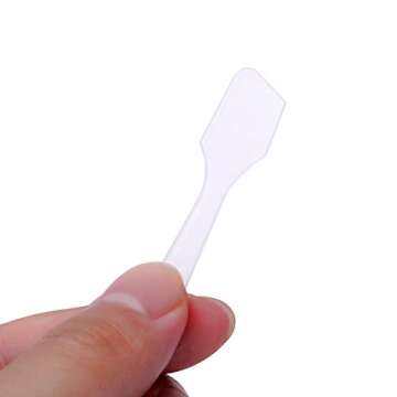 Senkary 200 Pack Cosmetic Makeup Spatulas Small 3.2 Inch Disposable Plastic Spatula Facial Skincare Face Mask Spatula (Translucent)