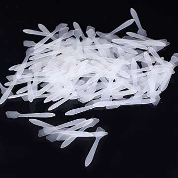 Senkary 200 Pack Cosmetic Makeup Spatulas Small 3.2 Inch Disposable Plastic Spatula Facial Skincare Face Mask Spatula (Translucent)