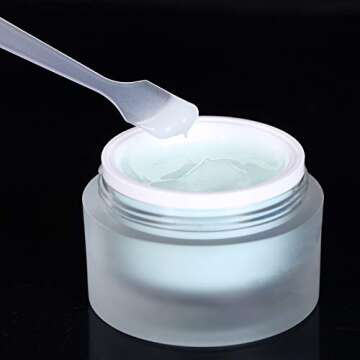 Senkary 200 Pack Cosmetic Makeup Spatulas Small 3.2 Inch Disposable Plastic Spatula Facial Skincare Face Mask Spatula (Translucent)