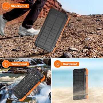 ERRBBIC 49800mAh Solar Charger Power Bank with Flashlight