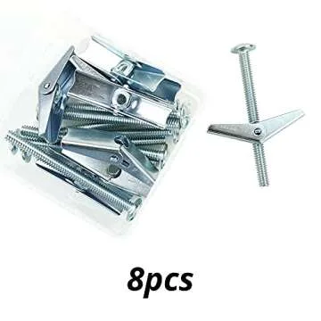 HASWARE Zinc Plated Toggle Bolts for Heavy Items - 8 Pack