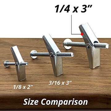 HASWARE Zinc Plated Toggle Bolts for Heavy Items - 8 Pack