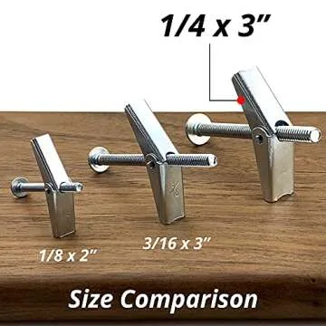 HASWARE Zinc Plated Toggle Bolts for Heavy Items - 8 Pack