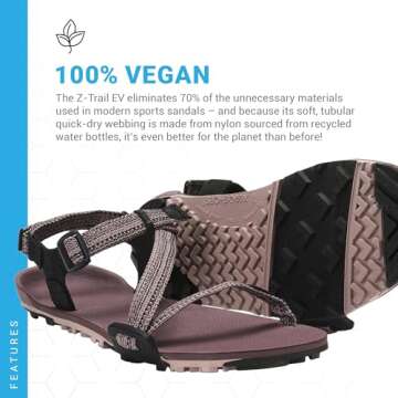 Xero Shoes Barefoot Sandals for Women | Z-Trail EV Hiking Sandals for Women | Zero Drop, Wide Toe Bo...