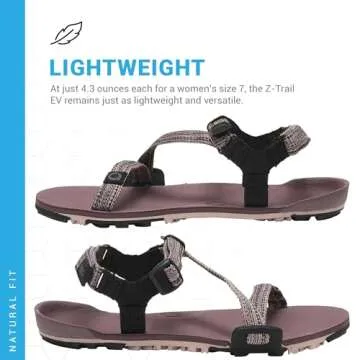 Xero Shoes Barefoot Sandals for Women | Z-Trail EV Hiking Sandals for Women | Zero Drop, Wide Toe Box, Minimalist | Dusty Rose, Size 5