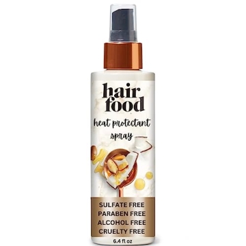 Hair Food Coconut & Argan Oil Heat Protectant Leave-In Spray for All Hair Types, 450°F Heat Protect...