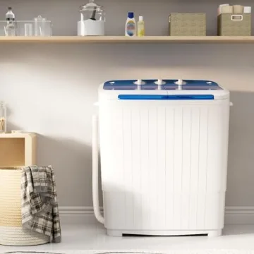 SUNCROWN 16lbs Portable Washing Machine - Compact Twin Tub Semi-Automatic