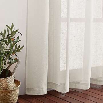 NICETOWN Semi Sheer Linen Curtains for Elegant Home Style