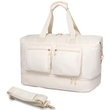 Weekender Bags for Women - Travel Duffle Bag with Shoe Compartment for Overnight Trips