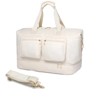 Weekender Bags for Women - Travel Duffle Bag with Shoe Compartment for Overnight Trips