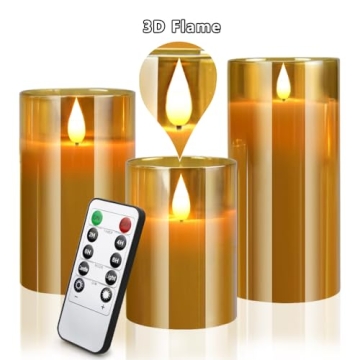 Yinuo Flameless LED Candles with Remote & Timer for Home Decor