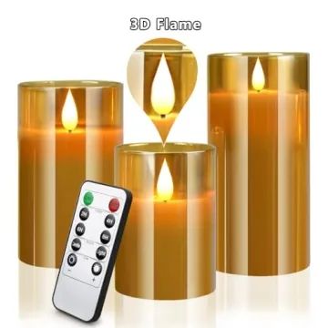 Yinuo Flameless LED Candles with Remote & Timer for Home Decor