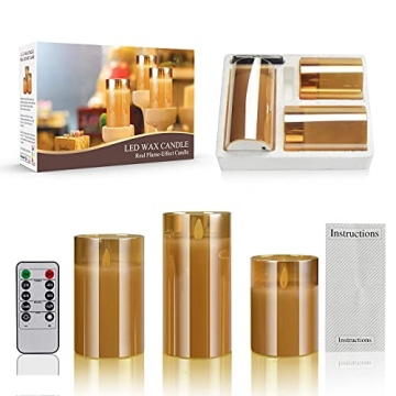 Yinuo Flameless LED Candles with Remote & Timer for Home Decor