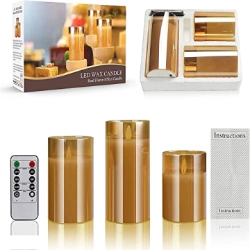 Yinuo Flameless LED Candles with Remote & Timer for Home Decor