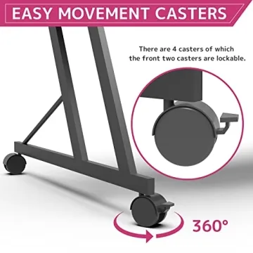 Acme Suitor Studio Desk with Keyboard Tray in Black