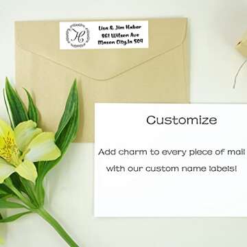 Docvania Personalized Return Address Labels,Available in White, Clear, laser, Gold or Silver Labels,...