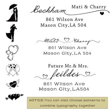 Docvania Personalized Return Address Labels,Available in White, Clear, laser, Gold or Silver Labels,Set of 150 Simple Unique Design Custom Mailing Labels for Envelopes