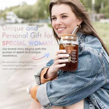 AGOT Christian Gifts for Women - Birthday Gifts Ideas for Best Friend Sister Mom Inspirational Religious Encouraging Thank You Gifts 16 Oz Can Glass