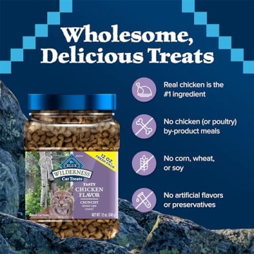Blue Buffalo Wilderness Crunchy Cat Treats - Grain-Free & Natural