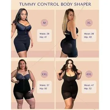 SHAPELLX Fajas Colombianas Shapewear for Women Tummy Control Plus Size Postpartum Body Shaper Butt Lifting Bodysuit