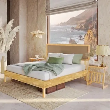 Bme Nipe Queen Bohemian Bed Frame - Rustic Style