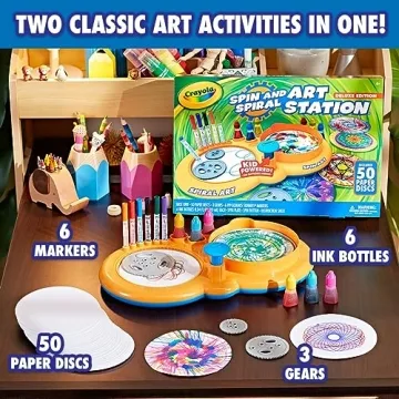 Crayola Spin & Spiral Art Station for Kids Ages 6-9