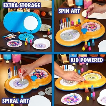 Crayola Spin & Spiral Art Station for Kids Ages 6-9